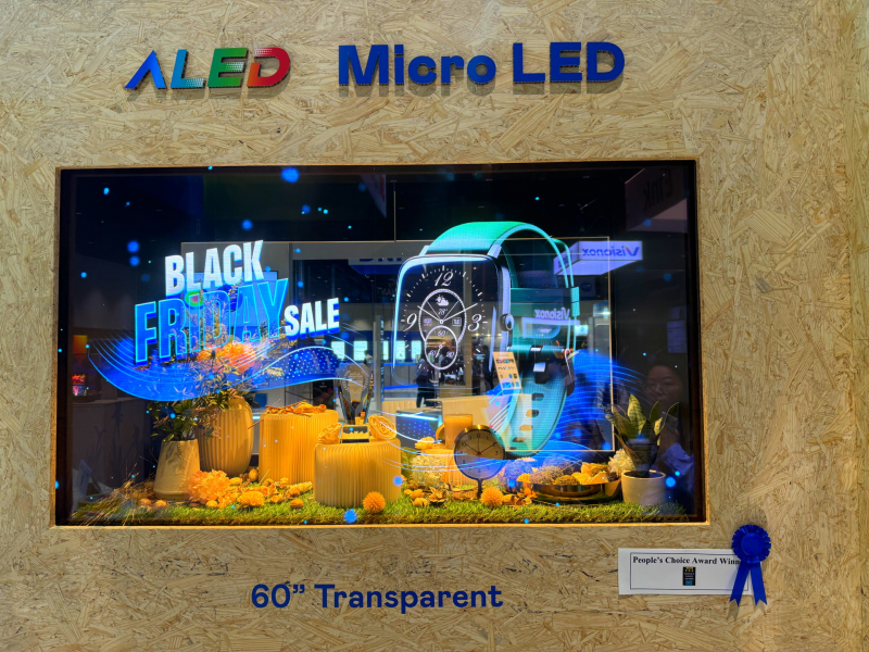 evoҕӍ60����͸����Micro LED�@ʾ���@&rdquo;���Micro LED���g���ê�&rdquo;����Micro LED���͸����֮�OӋ���ԘO�°l�]���ԿɔUչ�ԟo�pƴ�Ӽ��g�������߂�600 nitsȫ��������������60%��͸�ʼ����^NTSC 110%�ă����Vɫ����F�����������`����ڸ��N����
